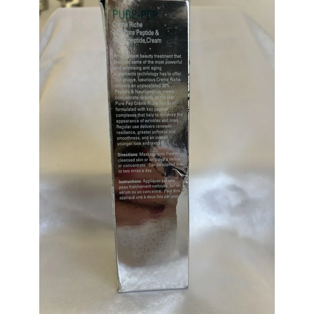 Serious Skincare Pure Pep Creme Riche 30% Pure Peptide Neuropeptide Cream 4 oz.